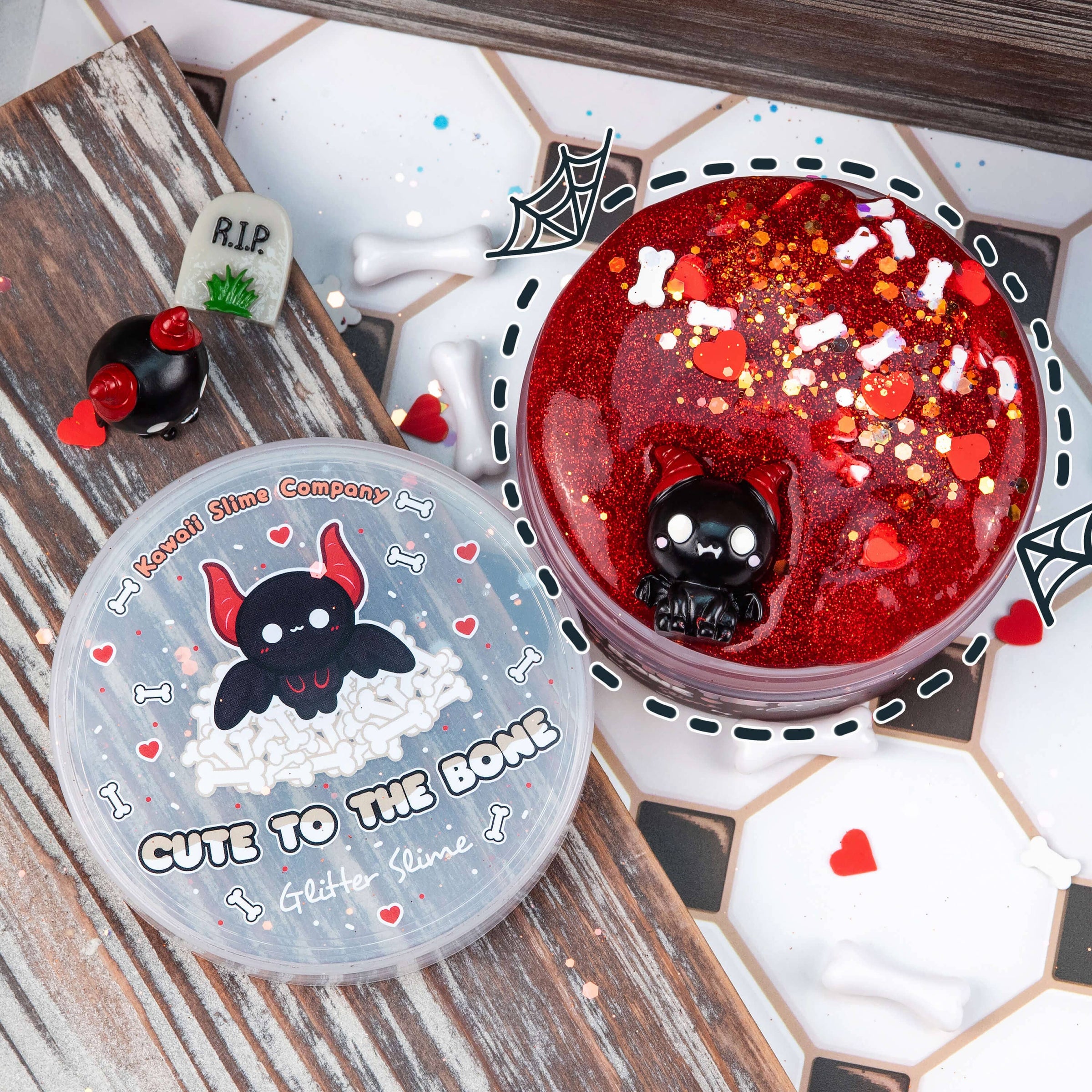 Kawaii Slime Company - Cute To The Bone Glitter Slime | Coco and Ro